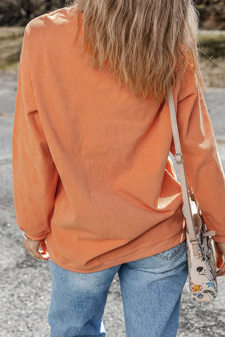 THANKFUL Round Neck Long Sleeve Sweatshirt-Long Sleeves-Trendsi-Spring Street Boutique, women's online fashion boutique in Palmer, Alaska
