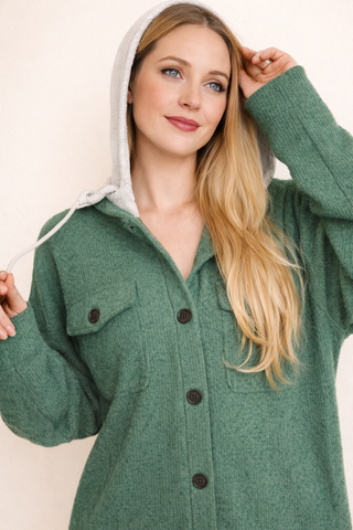 The Hooded Shacket-Shacket-Zenana-Spring Street Boutique, women's online fashion boutique in Palmer, Alaska