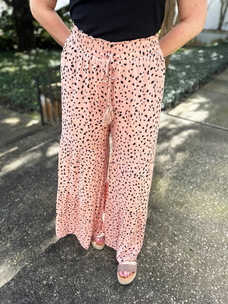 Leopard Ruffle Pants LT-Pants-Thomas & Co Wholesale-Spring Street Boutique, women's online fashion boutique in Palmer, Alaska