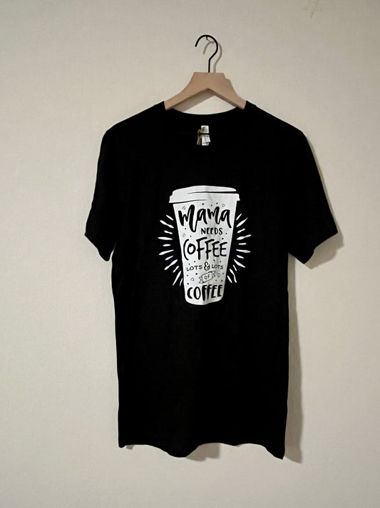 Mama Needs Coffee Tee-Graphic Tees-Spring Street Boutique-Spring Street Boutique, women's online fashion boutique in Palmer, Alaska
