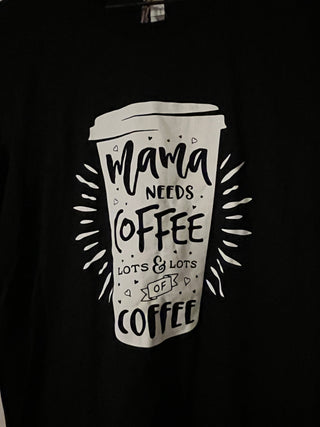 Mama Needs Coffee Tee-Graphic Tees-Spring Street Boutique-Spring Street Boutique, women's online fashion boutique in Palmer, Alaska