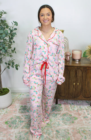 Mistletoe Pajamas LT-Thomas & Co Wholesale-Spring Street Boutique, women's online fashion boutique in Palmer, Alaska