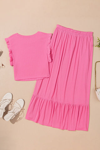 Pink Long Skirty Set May.-Thomas & Co Wholesale-Spring Street Boutique, women's online fashion boutique in Palmer, Alaska