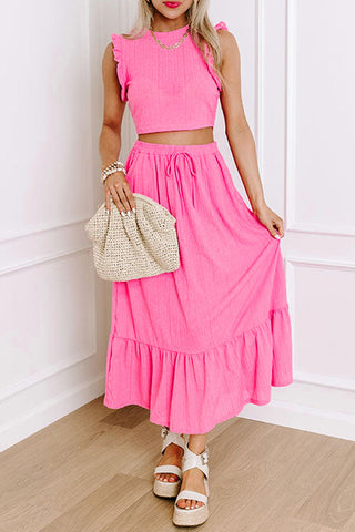 Pink Long Skirty Set May.-Thomas & Co Wholesale-Spring Street Boutique, women's online fashion boutique in Palmer, Alaska