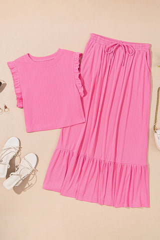 Pink Long Skirty Set May.-Thomas & Co Wholesale-Spring Street Boutique, women's online fashion boutique in Palmer, Alaska