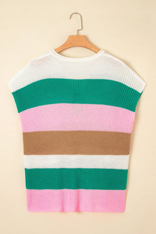 Knit Plus Size Striped Top May.-Thomas & Co Wholesale-Spring Street Boutique, women's online fashion boutique in Palmer, Alaska