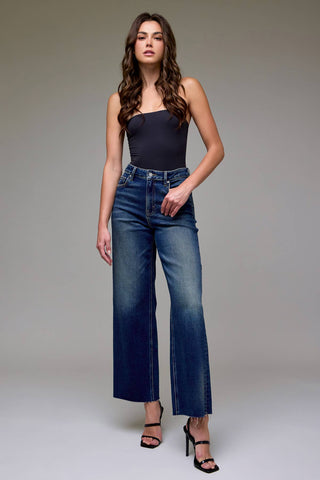 Dark Vintage Clean Stretch Dad Jeans-Jeans-Hidden Jeans-Spring Street Boutique, women's online fashion boutique in Palmer, Alaska