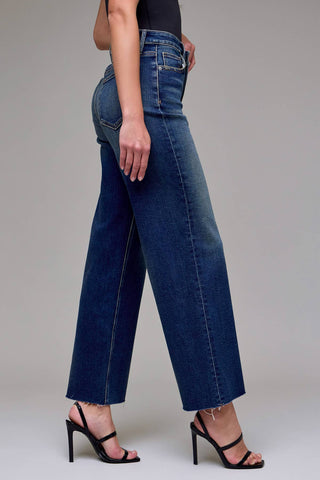 Dark Vintage Clean Stretch Dad Jeans-Jeans-Hidden Jeans-Spring Street Boutique, women's online fashion boutique in Palmer, Alaska