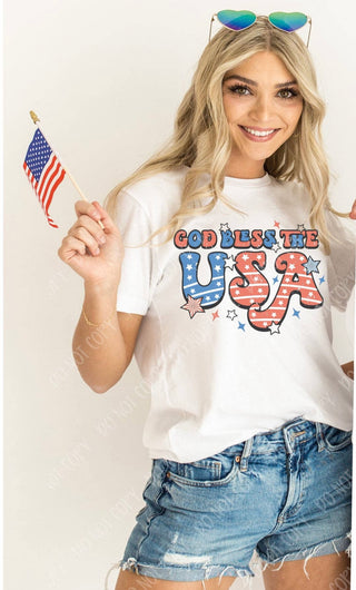 GOD BLESS THE USA-Graphic Tees-Spring Street Boutique-Spring Street Boutique, women's online fashion boutique in Palmer, Alaska